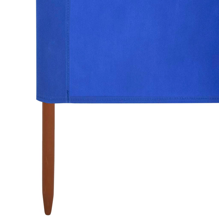 3-panels læsejl 400x80 cm stof azurblå