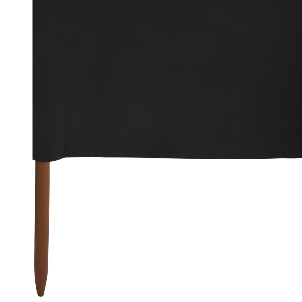 3-panels læsejl 400x120 cm stof sort