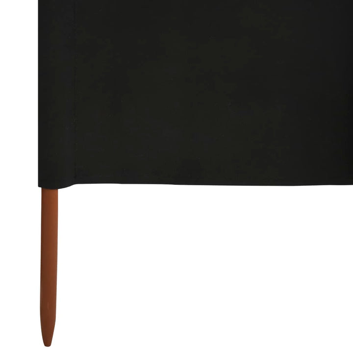 3-panels læsejl 400x120 cm stof sort