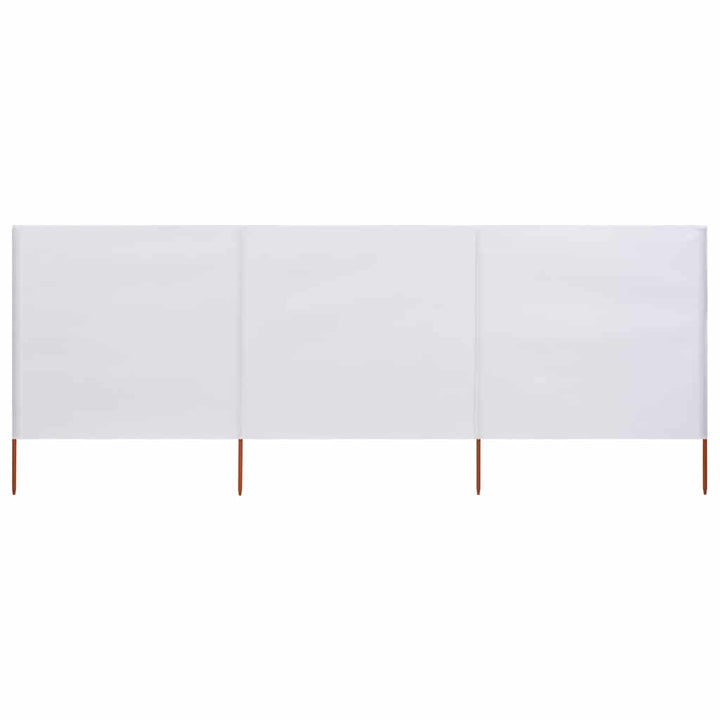 3-panels læsejl 400x160 cm stof sandhvid