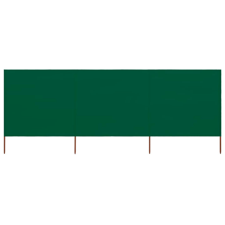 3-panels læsejl 400x160 cm stof grøn