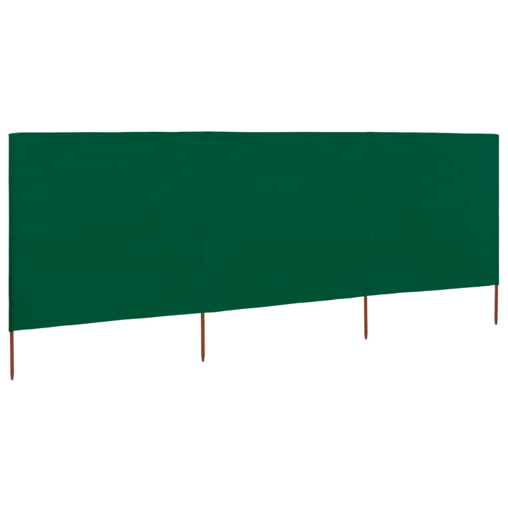 3-panels læsejl 400x160 cm stof grøn