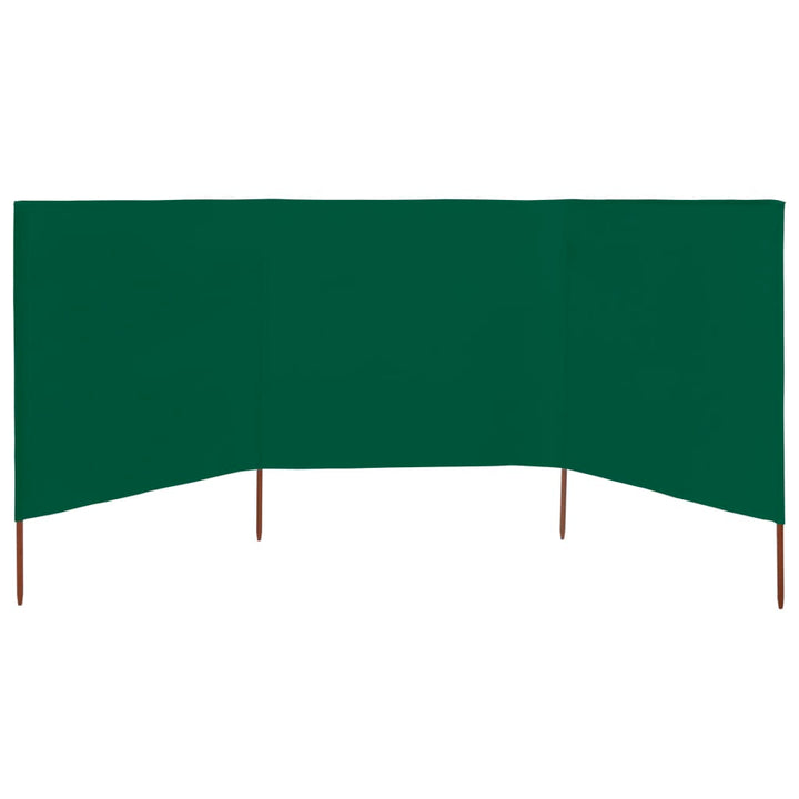 3-panels læsejl 400x160 cm stof grøn