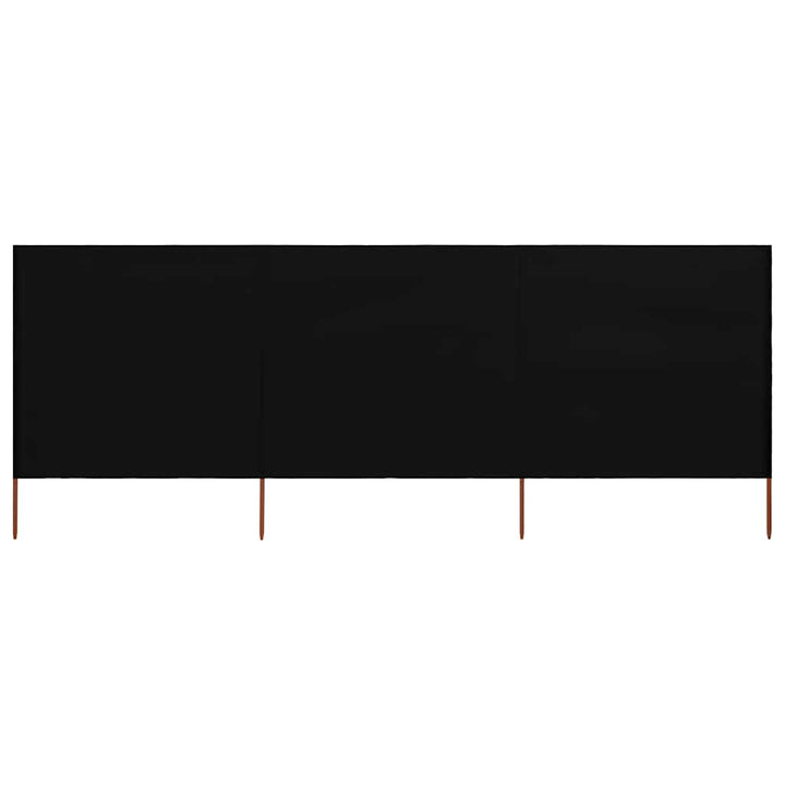 3-panels læsejl 400x160 cm stof sort