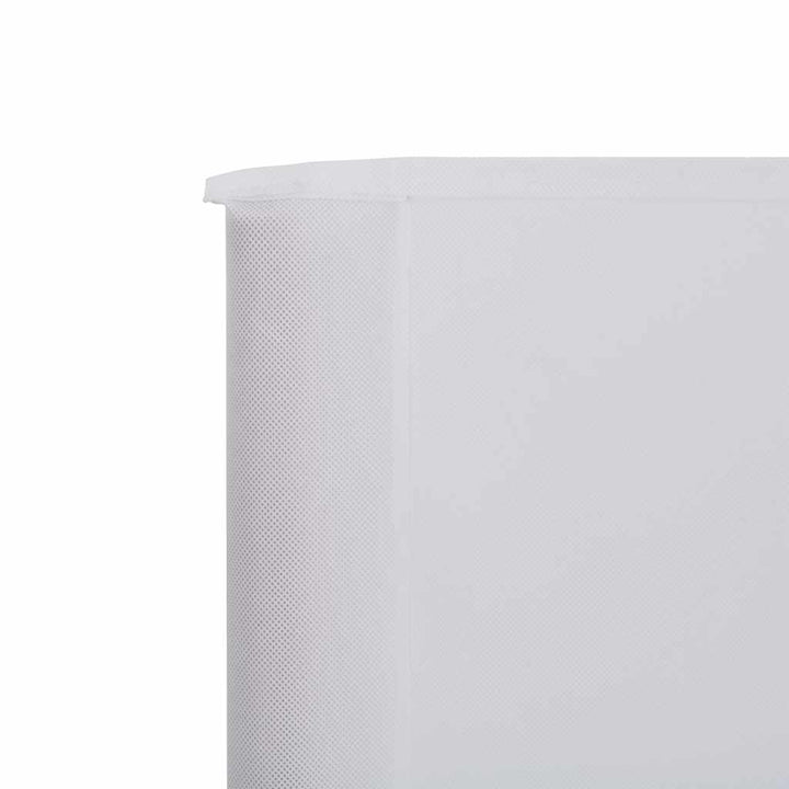 5-panels læsejl 600x80 cm stof sandhvid