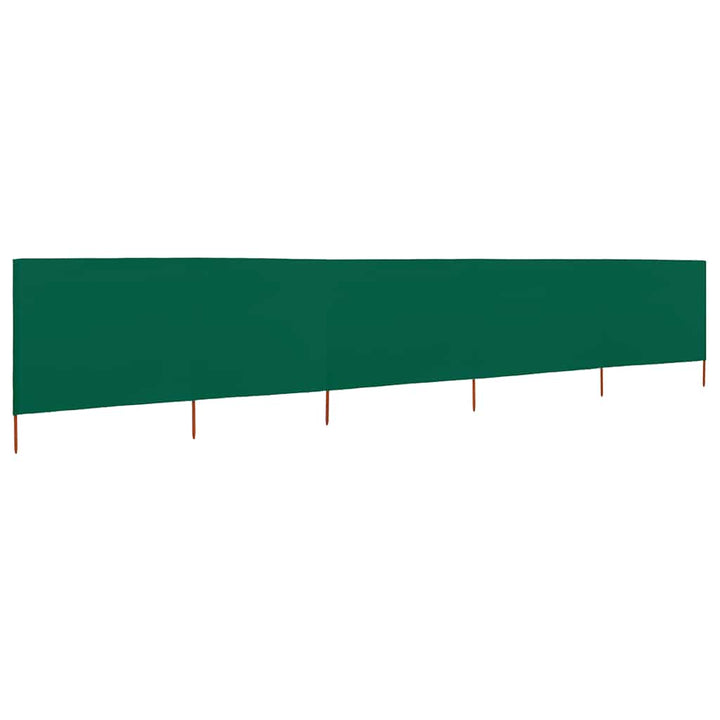 5-panels læsejl 600x80 cm stof grøn