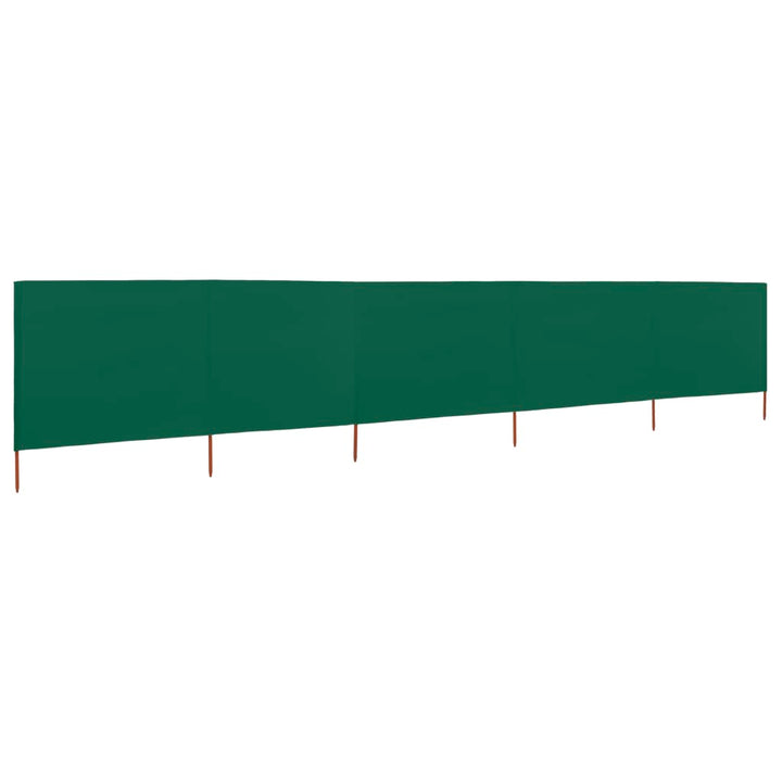 5-panels læsejl 600x160 cm stof grøn