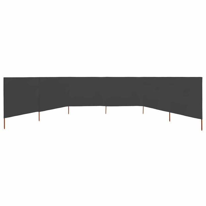 6-panels læsejl 800x120 cm stof antracitgrå