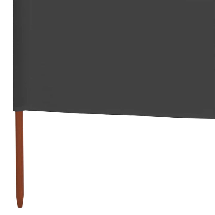 6-panels læsejl 800x120 cm stof antracitgrå
