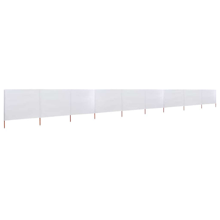 9-panels læsejl 1200x80 cm stof sandhvid