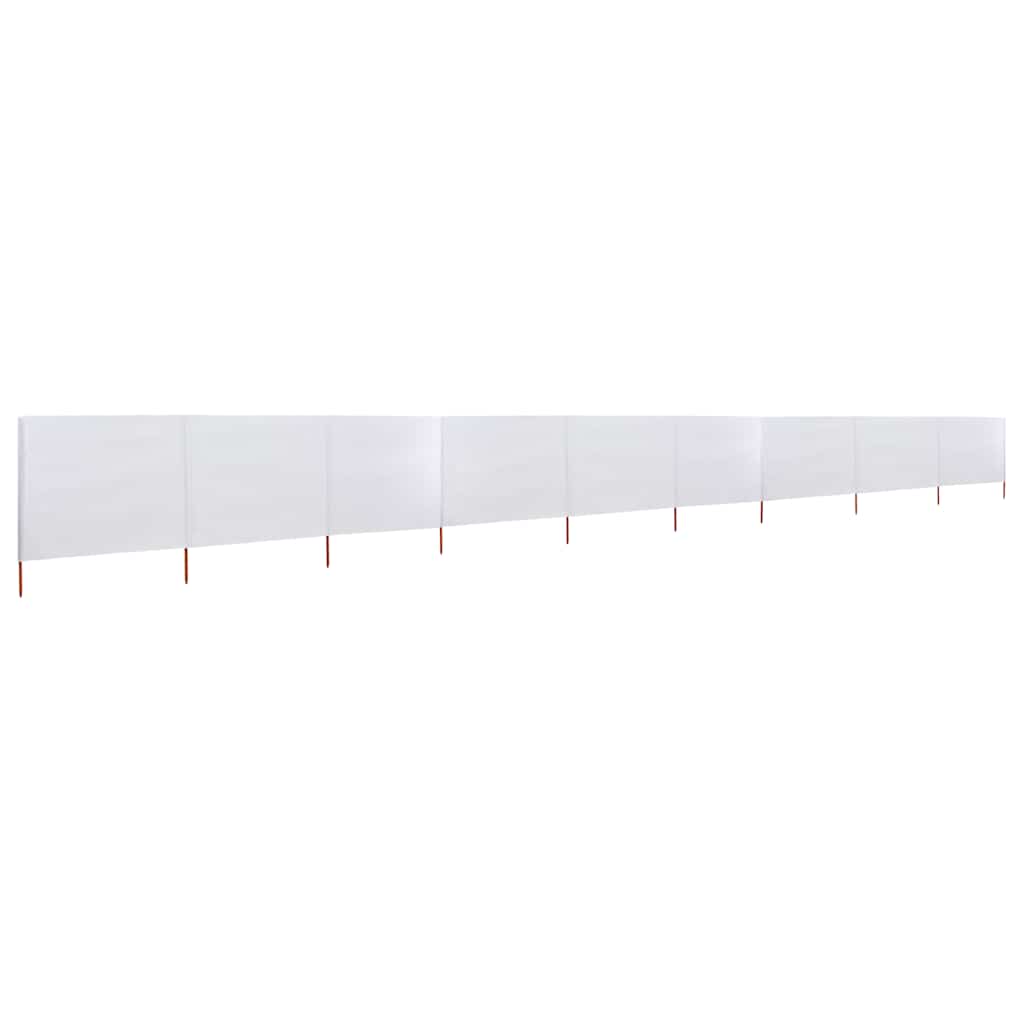 9-panels læsejl 1200x120 cm stof sandhvid