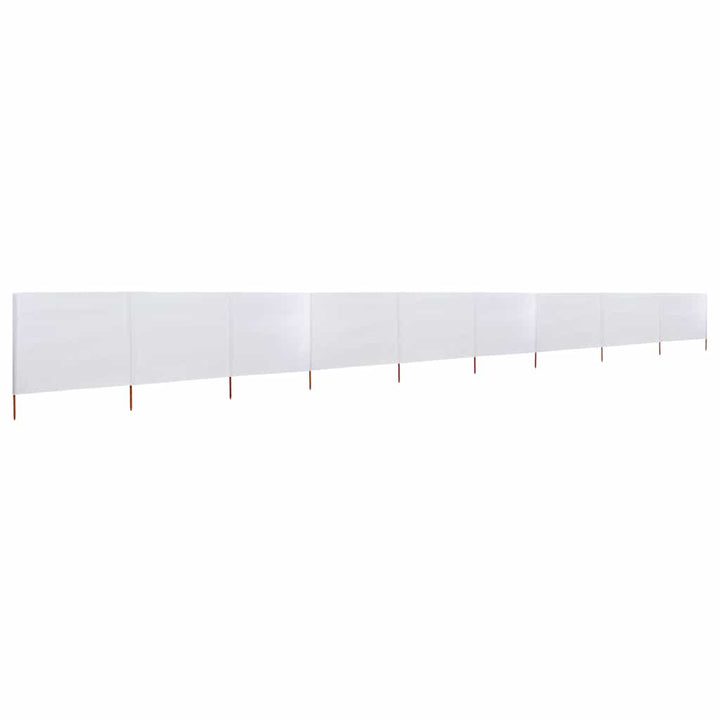 9-panels læsejl 1200x160 cm stof sandhvid