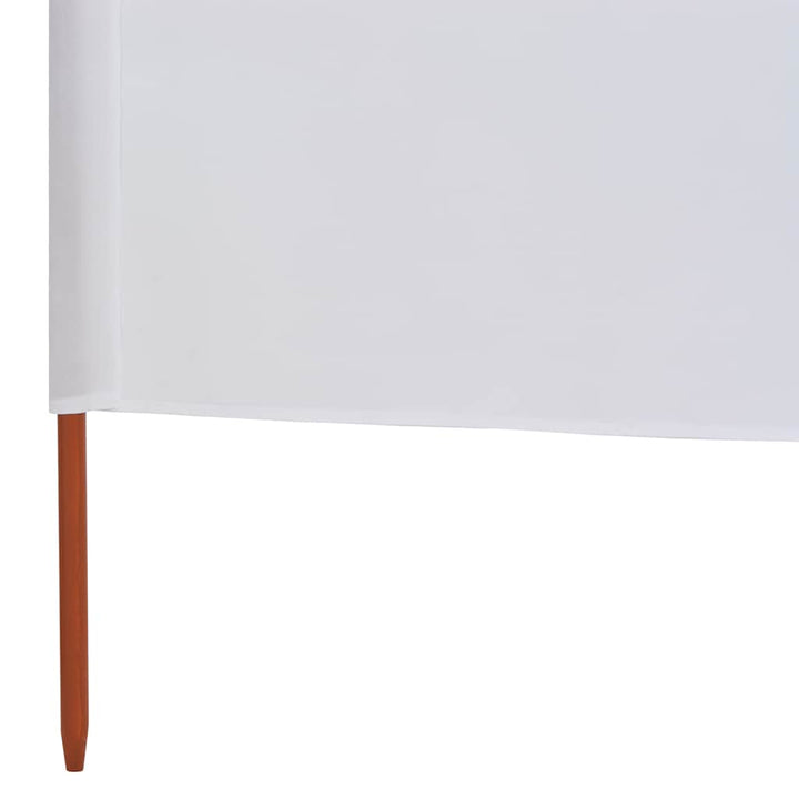 9-panels læsejl 1200x160 cm stof sandhvid