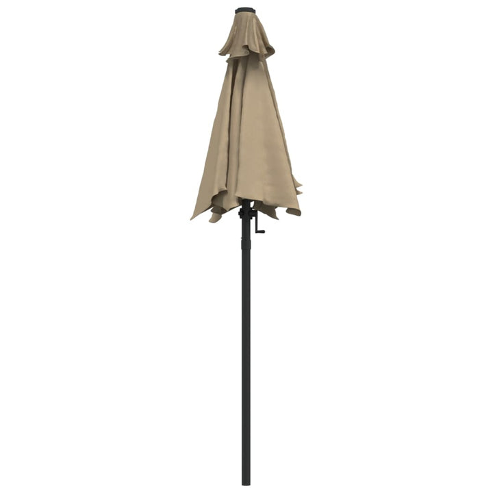 parasol 200x224 cm aluminium gråbrun