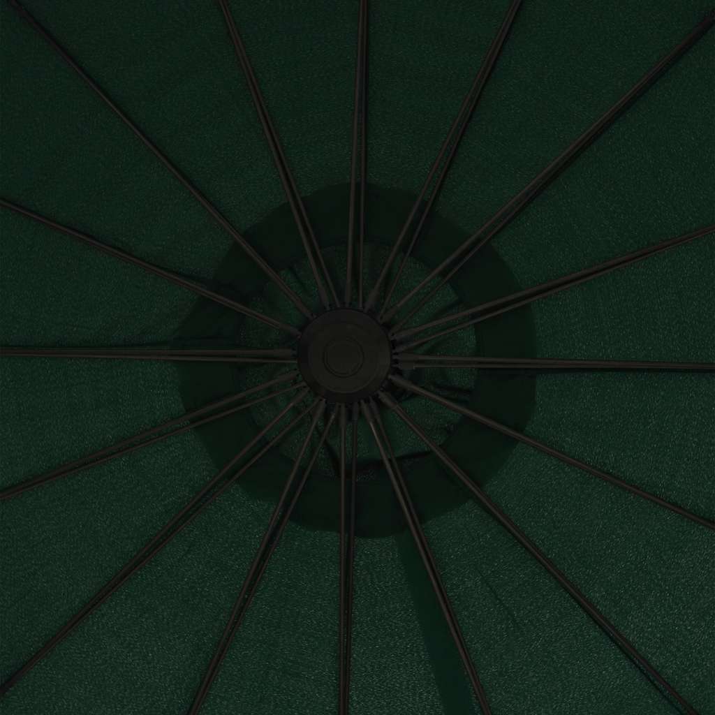 hængeparasol 3 m aluminiumsstang grøn