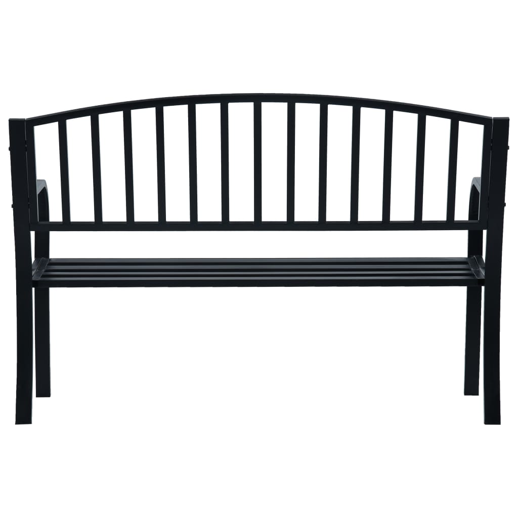havebænk 125 cm stål sort