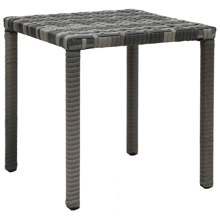 Solsenge med bord i polyrattan antracitgrå