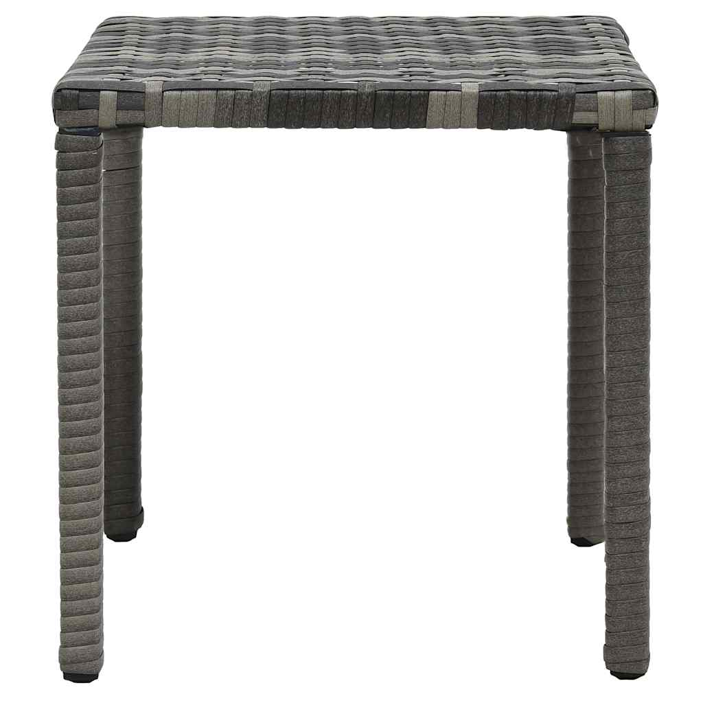 Solsenge med bord i polyrattan antracitgrå