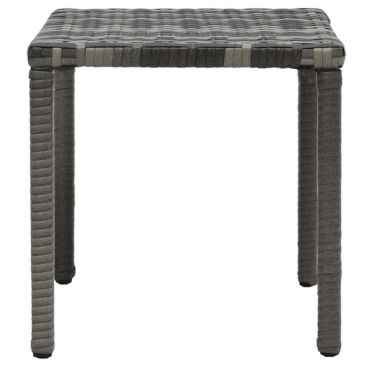Solsenge med bord i polyrattan antracitgrå