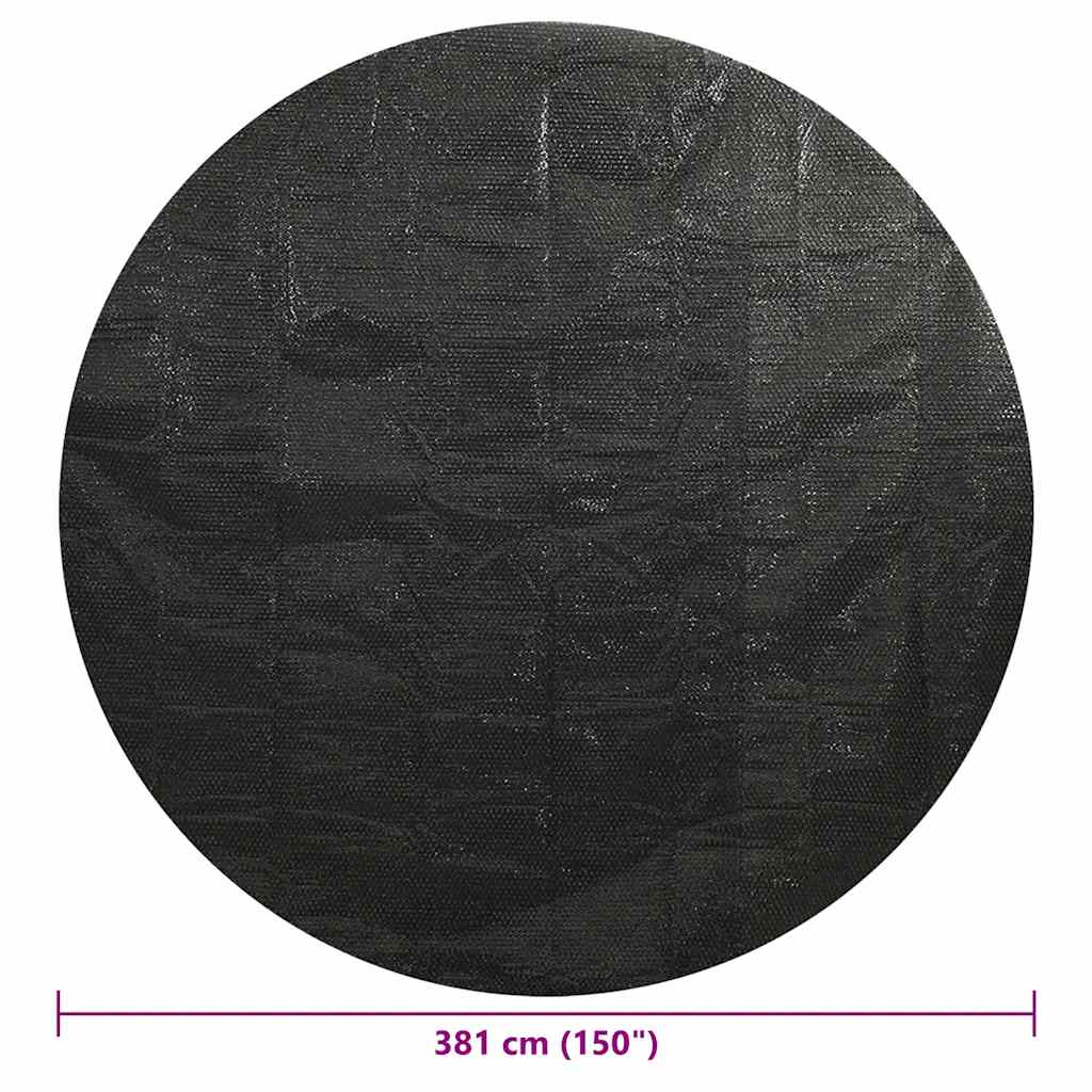poolovertræk 381 cm PE sort