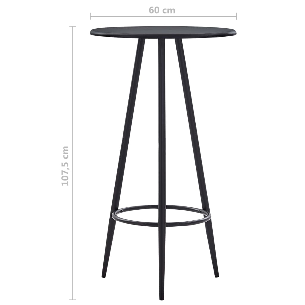 barbord 60 x 107,5 cm MDF sort