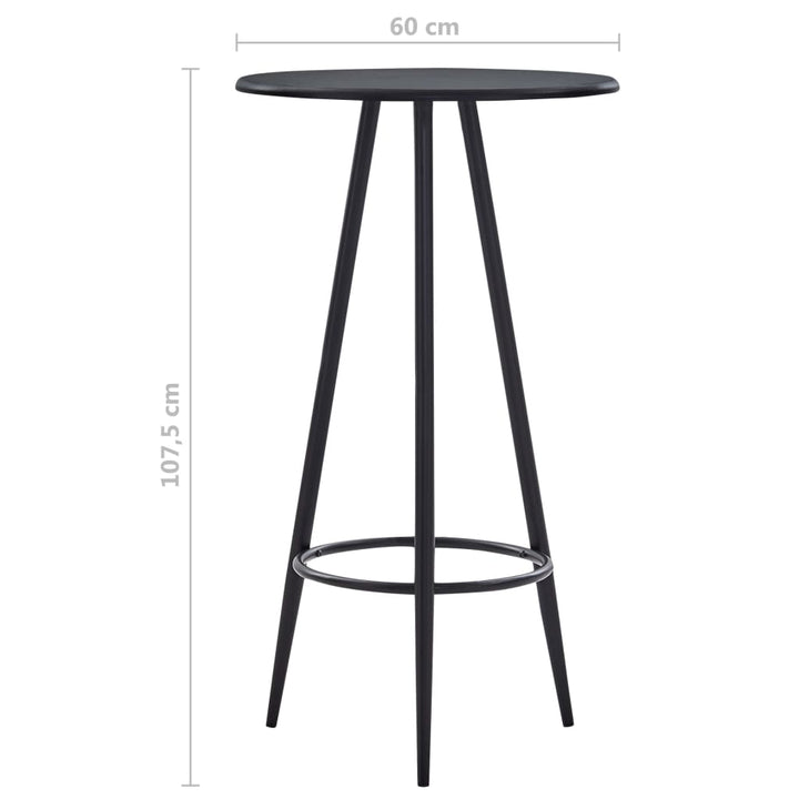 barbord 60 x 107,5 cm MDF sort