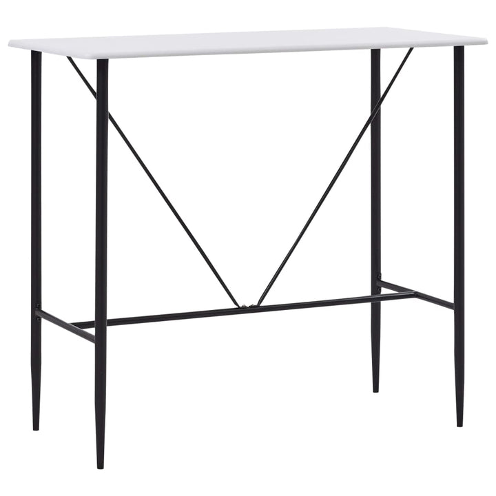 barbord 120 x 60 x 110 cm MDF hvid