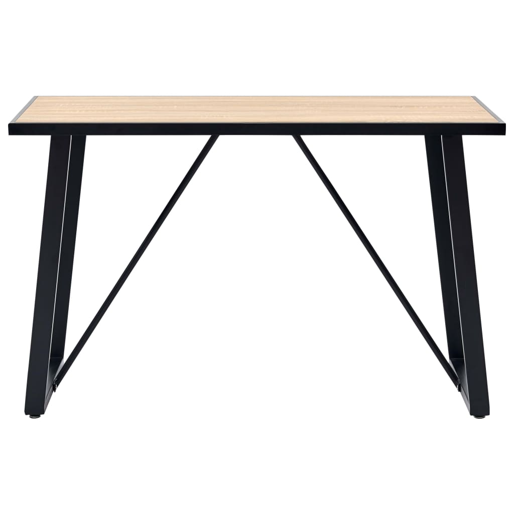 spisebord 120 x 60 x 75 cm MDF egetræsfarve