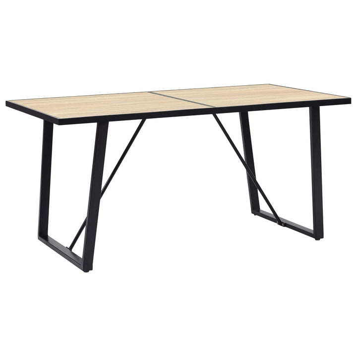 spisebord 160 x 80 x 75 cm MDF egetræsfarve
