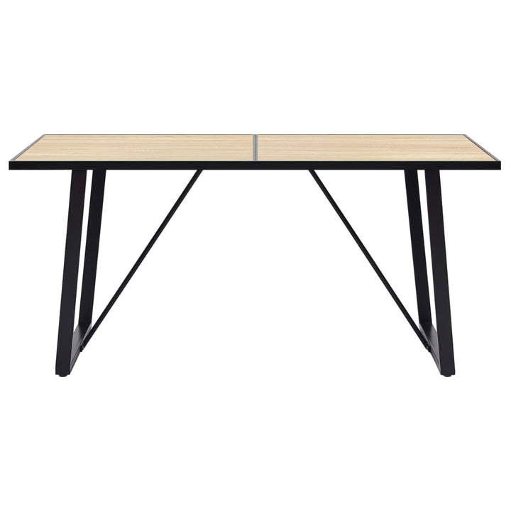 spisebord 160 x 80 x 75 cm MDF egetræsfarve