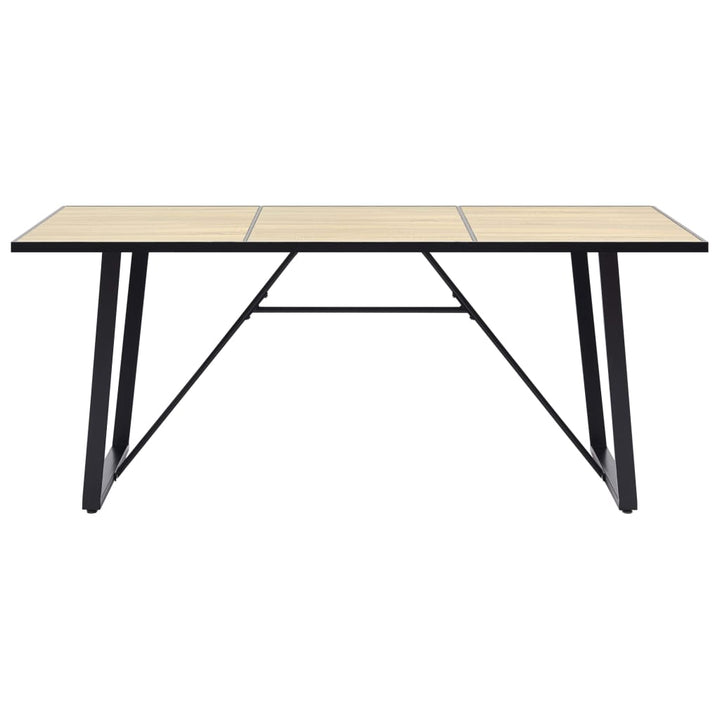 spisebord 200 x 100 x 75 cm MDF egetræsfarve
