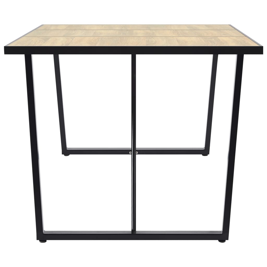 spisebord 200 x 100 x 75 cm MDF egetræsfarve
