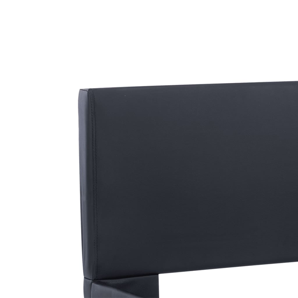sengestel med LED 90x200 cm kunstlæder sort