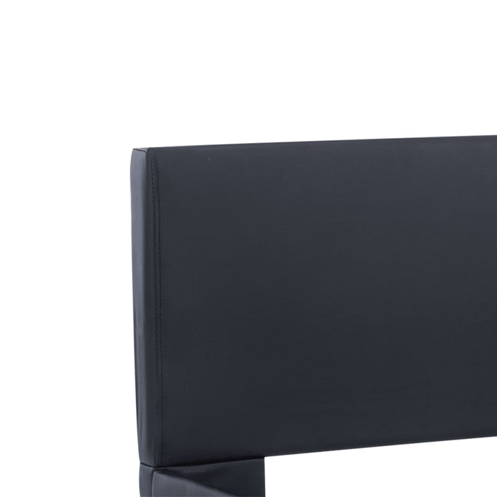 sengestel med LED 90x200 cm kunstlæder sort