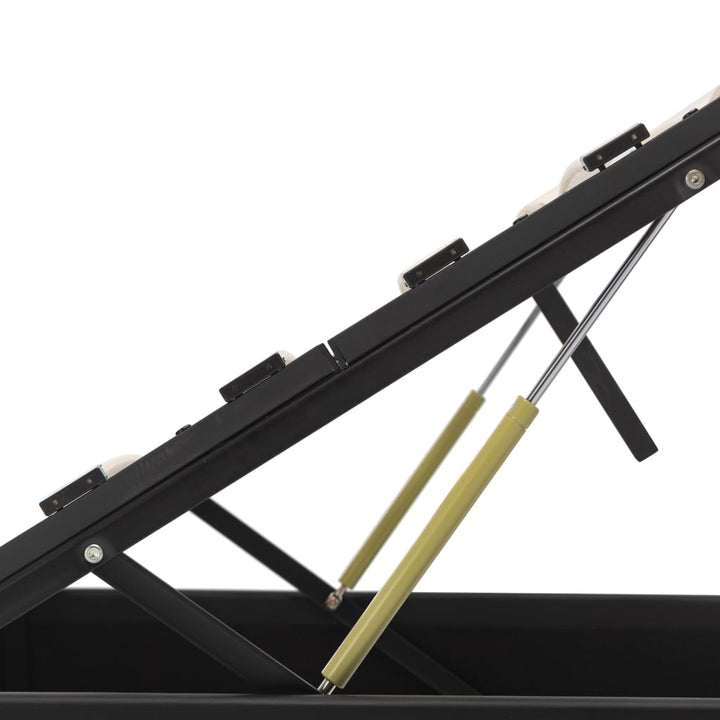 hydraulisk opbevaringsseng 90x200 cm kunstlæder sort