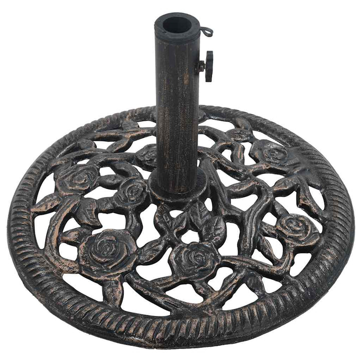 parasolfod 12 kg 48 cm støbejern bronzefarvet