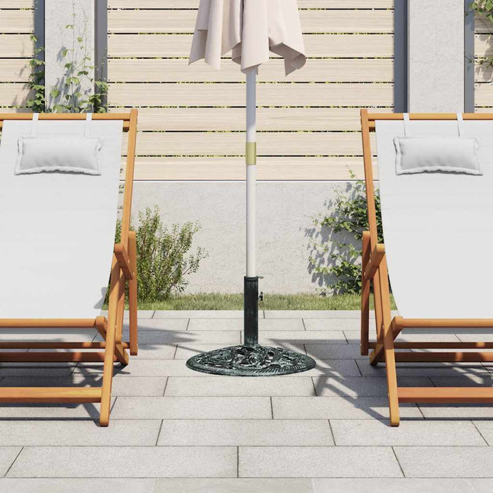 parasolfod 9 kg 40 cm støbejern grøn