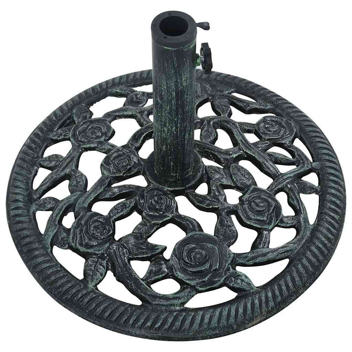 parasolfod 9 kg 40 cm støbejern grøn