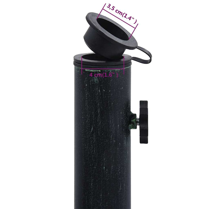 parasolfod 9 kg 40 cm støbejern grøn