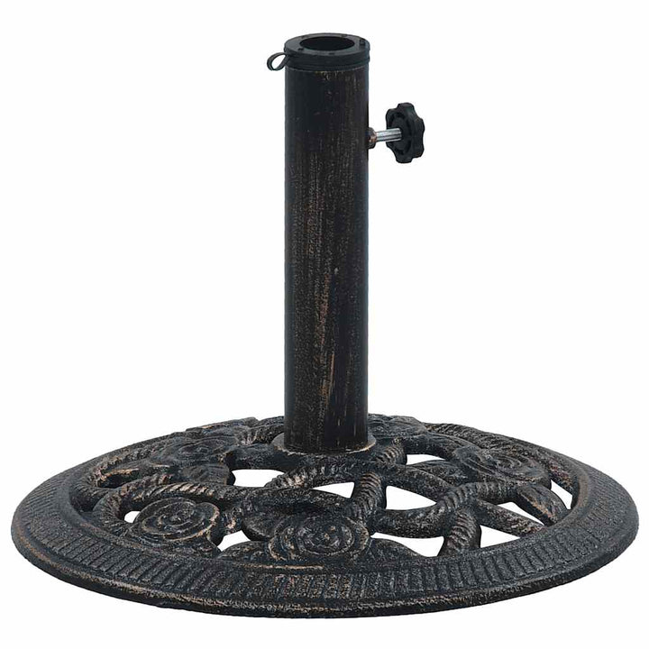 parasolfod 9 kg 40 cm støbejern sort og bronze