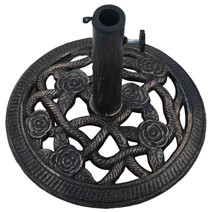 parasolfod 9 kg 40 cm støbejern sort og bronze