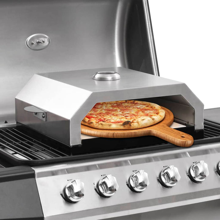 pizzaovn med keramisk sten til gas- eller kulgrill