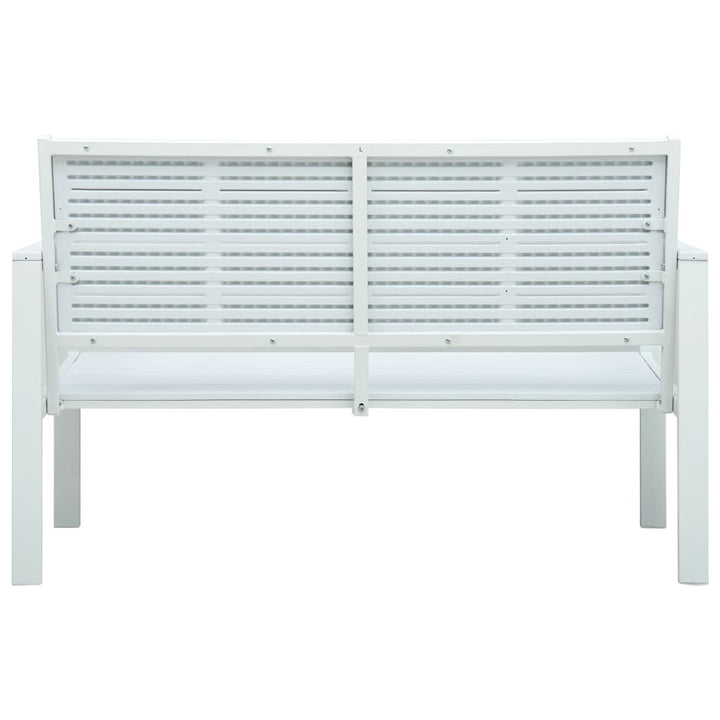 havebænk 120 cm HDPE trælook hvid