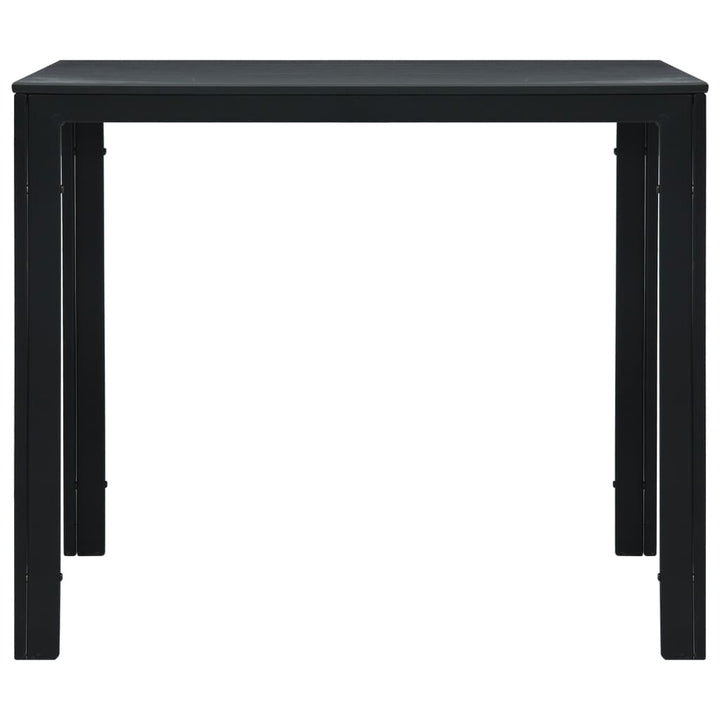 sofabord 78x78x74 cm HDPE trælook sort