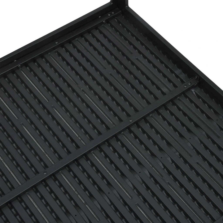 sofabord 78x78x74 cm HDPE trælook sort