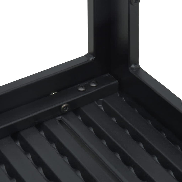 sofabord 78x78x74 cm HDPE trælook sort