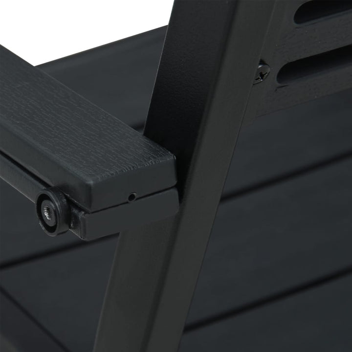 havestole 2 stk. HDPE trælook sort