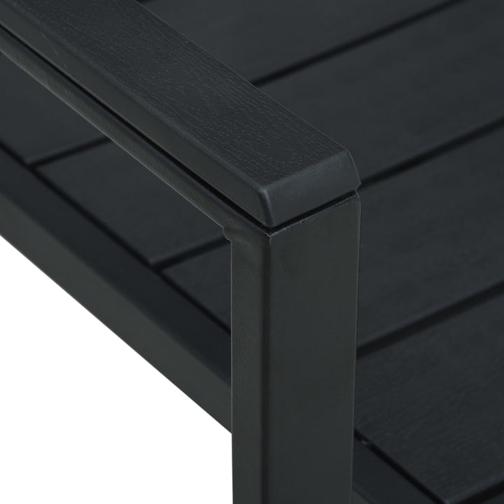 havestole 2 stk. HDPE trælook sort