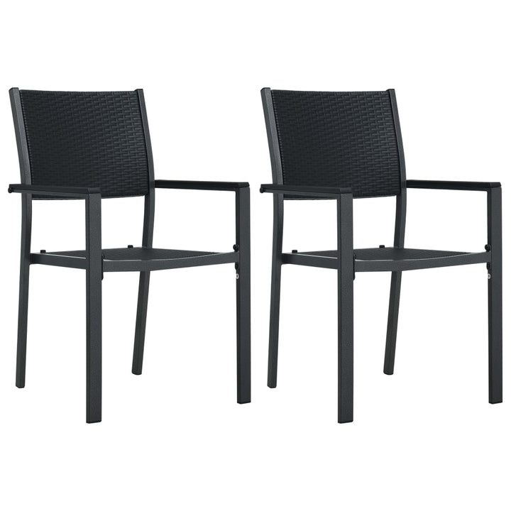 havestole 2 stk. plastik rattanlook sort