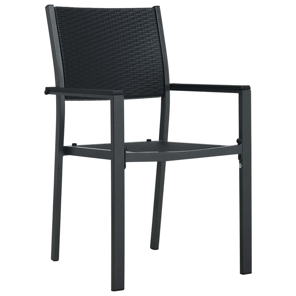 havestole 2 stk. plastik rattanlook sort